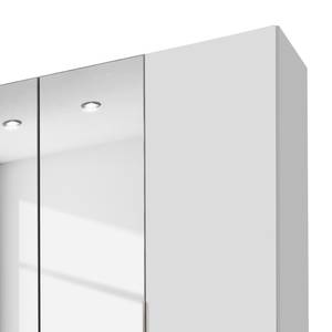 Armoire à portes battantes level 36A Blanc alpin - 200 x 236 cm - Avec portes miroir