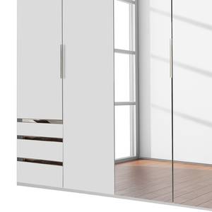 Armoire à portes battantes level 36A Blanc alpin - 300 x 236 cm - Avec portes miroir