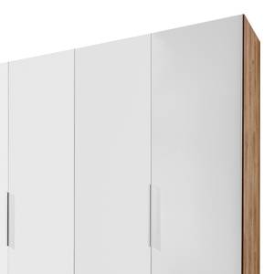 Armoire à portes battantes level 36A Blanc alpin / Imitation chêne parqueté - 300 x 236 cm - Sans portes miroir