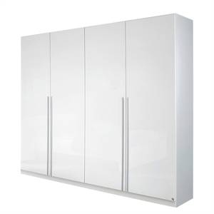 Armoire à portes battantes Lorca Blanc alpin / Blanc brillant - Largeur : 181 cm
