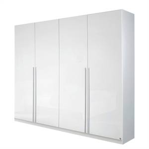 Armoire à portes battantes Lorca Blanc alpin / Blanc brillant - Largeur : 226 cm