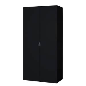 Armoire à Â   portes battantes Lütow Noir - Sans porte avec miroir