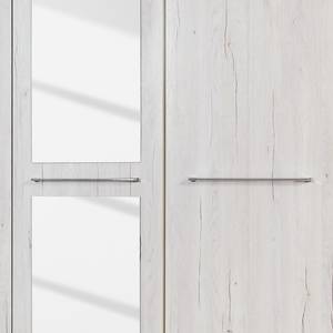 Armoire à portes battantes Madrid Imitation chêne blanc - Largeur : 250 cm - 5 portes - Sans cadre passepartout