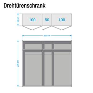 Armoire à portes battantes Brooklyn I Blanc polaire - 250 x 236 cm