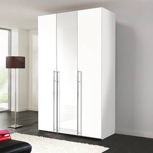 Armoire à portes battantes Brooklyn III Blanc polaire / Blanc verni - 100 x 216 cm