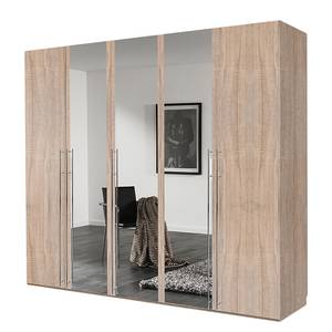 Armoire à portes battantes Brooklyn VI Imitation chêne de Sonoma / Miroir - 250 x 216 cm