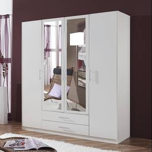 Armoire à portes pivotantes Owen Blanc alpin - Largeur d'armoire : 180 cm - 4 portes