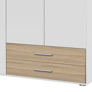 Armoire à portes battantes Rasant-Extra Blanc alpin / Imitation chêne de Sonoma / - Largeur : 127 cm - Sans portes miroir