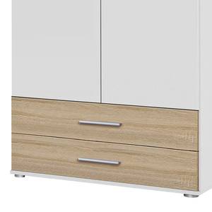 Armoire à portes battantes Rasant-Extra Blanc alpin / Imitation chêne de Sonoma / - Largeur : 85 cm - Sans portes miroir