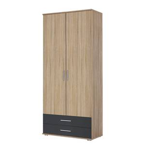 Draaideurkast Rasant- Extra Antracietkleurig/Sonoma eikenhouten look - Breedte: 85 cm - Zonder spiegeldeuren