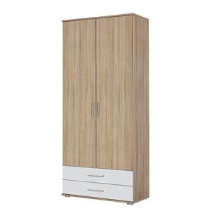 Drehtürenschrank Rasant-Extra Eiche Sonoma Dekor / Alpinweiß - Breite: 85 cm - Ohne Spiegeltür/-en