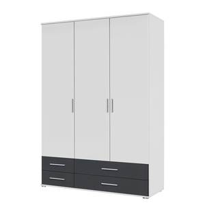 Armoire Rasant-Extra I portes battantes - Blanc alpin / Anthracite - Largeur : 127 cm - Sans portes miroir