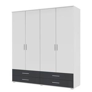 Armoire Rasant-Extra I portes battantes - Blanc alpin / Anthracite - Largeur : 168 cm - Sans portes miroir