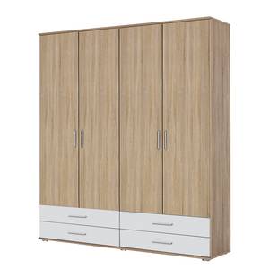 Armoire Rasant-Extra I portes battantes - Imitation chêne de Sonoma / Blanc alpin - Largeur : 168 cm - Sans portes miroir