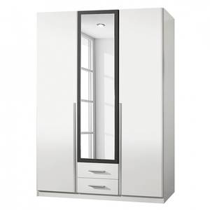 Armoire à portes battantes Nuevo Blanc alpin / Anthracite - Largeur : 135 cm