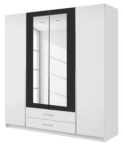 Armoire à portes battantes Nuevo Blanc alpin / Anthracite - Largeur : 180 cm