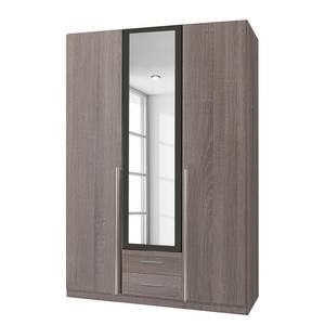 Draaideurkast Salta Montana eikenhouten look/lavasteenkleurig - kastbreedte: 135cm - 3-deurs