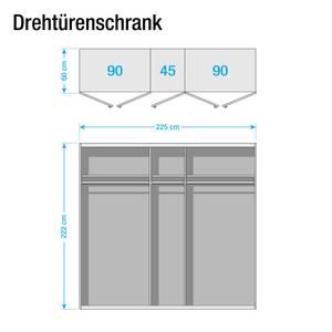 Armoire à portes battantes SKØP 225 x 222 cm - Confort