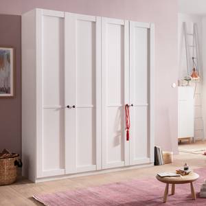 Drehtürenschrank SKØP Landhaus weiß - 181 x 222 cm - 4 Türen - Premium