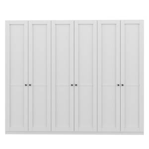 Drehtürenschrank SKØP Landhaus weiß - 270 x 222 cm - 6 Türen - Classic