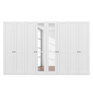 Armoire à portes battantes Skøp Blanc alpin / Miroir en cristal - 360 x 222 cm - 8 portes - Basic