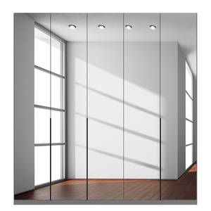 Drehtürenschrank SKØP Grauspiegel - 225 x 236 cm - 5 Türen - Comfort