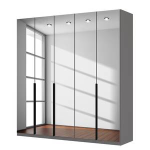 Drehtürenschrank SKØP Grauspiegel - 225 x 236 cm - 5 Türen - Comfort