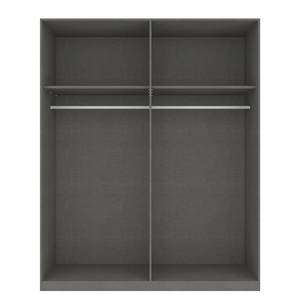 Drehtürenschrank SKØP I Graphit/Kristallspiegel - 181 x 222 cm - 4 Türen - Basic