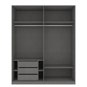 Drehtürenschrank SKØP I Hochglanz Weiß - 181 x 236 cm - 4 Türen - Classic