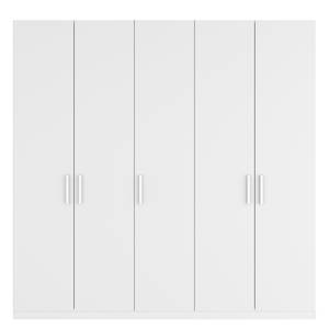 Armoire à portes battantes Skøp I Blanc alpin - 225 x 222 cm - 5 portes - Confort