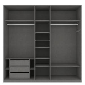 Drehtürenschrank SKØP I Hochglanz Weiß - 225 x 222 cm - 5 Türen - Comfort