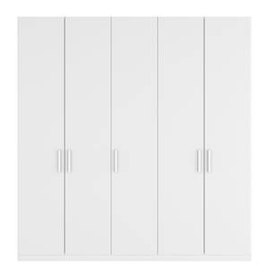 Drehtürenschrank SKØP I Alpinweiß - 225 x 236 cm - 5 Türen - Basic
