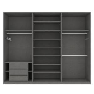 Armoire à portes battantes Skøp I Verre mat noir - 270 x 222 cm - 6 portes - Premium