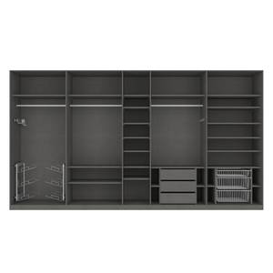 Drehtürenschrank SKØP I Alpinweiß/ Kristallspiegel - 405 x 222 cm - 9 Türen - Premium