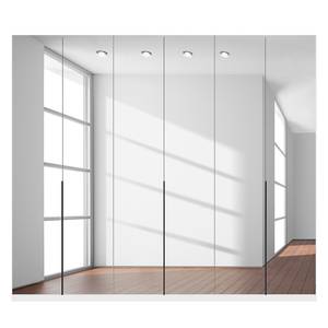 Armoire à portes battantes Skøp I Blanc alpin / Miroir en cristal - 270 x 236 cm - 6 portes - Basic