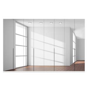 Armoire à portes battantes Skøp I Blanc alpin / Miroir en cristal - 360 x 236 cm - 8 portes - Premium