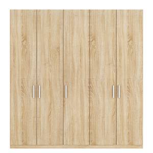 Armoire à portes battantes Skøp I Imitation chêne de Sonoma - 225 x 236 cm - 5 portes - Premium