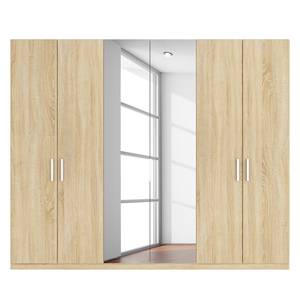 Armoire à portes battantes Skøp I Imitation chêne de Sonoma / Miroir en cristal - 270 x 222 cm - 6 portes - Premium