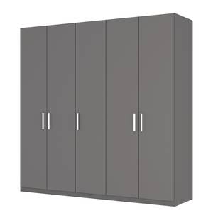 Armoire à portes battantes Skøp I Graphite - 225 x 222 cm - 5 portes - Confort