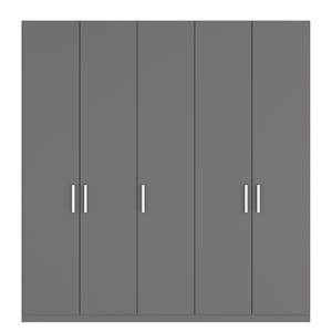 Drehtürenschrank SKØP I Graphit - 225 x 236 cm - 5 Türen - Comfort