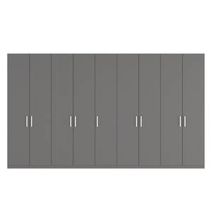 Armoire à portes battantes Skøp I Graphite - 405 x 236 cm - 9 portes - Confort