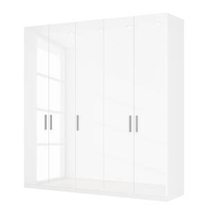 Armoire à portes battantes Skøp I Blanc brillant - 225 x 236 cm - 5 portes - Premium