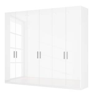 Armoire à portes battantes Skøp I Blanc brillant - 270 x 236 cm - 6 portes - Basic