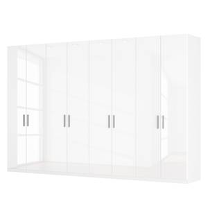 Armoire à portes battantes Skøp I Blanc brillant - 360 x 236 cm - 8 portes - Confort
