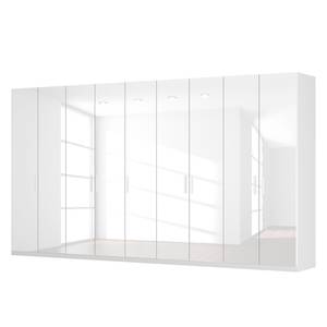 Armoire à portes battantes Skøp I Blanc brillant - 405 x 222 cm - 9 portes - Premium