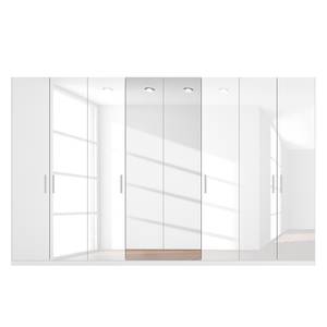 Armoire à portes battantes Skøp I Blanc brillant / Miroir en cristal - 360 x 222 cm - 8 portes - Basic