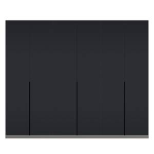 Drehtürenschrank SKØP I Graphit / Mattglas Schwarz - 270 x 222 cm - 6 Türen - Classic