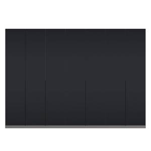 Drehtürenschrank SKØP I Graphit / Mattglas Schwarz - 315 x 222 cm - 7 Türen - Premium