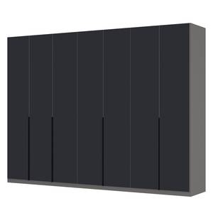 Drehtürenschrank SKØP I Graphit / Mattglas Schwarz - 315 x 236 cm - 7 Türen - Classic