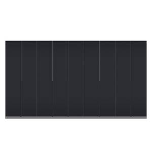 Drehtürenschrank SKØP I Mattglas Schwarz - 405 x 222 cm - 9 Türen - Basic